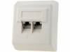 PC-50141, Модульная розетка; RJ45; Монтаж: накладной, Goobay