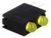 L-710A8FG/2YD LED; в корпусе; желтый; 3мм; Кол-во диод: 2; Линза: матовая,желтая