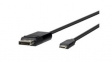 B2B103-06-BLK Cable USB-C Plug - DisplayPort Plug 1.8m Black