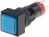V10F-11Z-B, Переключатель: кнопочный; 2; SPDT; 0,5A/250ВAC; 1A/24ВDC; синий, Onpow