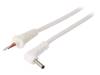 DC.CAB.0710.0150, Кабель; провода, вилка DC 1,3/3,5; угловой; 1мм2; белый; 1,5м, BQ CABLE (TME brand)