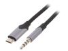 BDGBF Кабель; Jack 3,5мм вилка,вилка micro USB B; 1м; черный
