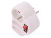R-12WS BIALY, Разъем: питания AC; разветвитель; 2P+PE; 230ВAC; 16А; белый, PLASTROL