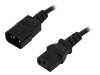 KAB-C13-C14-1.0-BK, Кабель; IEC C13 "мама", IEC C14 "папа"; 1м; черный; ПВХ; 3x0,75мм2, ESPE