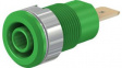 23.3060-25 Safety Socket 4mm Green 32A 1kV Gold-Plated
