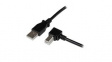 USBAB1MR Straight to Right Angle USB Cable USB-A Plug - USB-B Plug 1m USB 2.0 Black