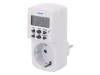 OR-PRE-428-SCHUKO, Программатор времени; Диапазон:1м?7дней; 230ВAC; IP20; V: Schuko, ORNO