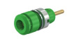 65.9194-25 Laboratory Socket, o2mm, Green, 10A, 600V, Gold-Plated
