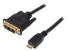 CHM003 Кабель; вилка DVI-D (18+1), вилка mini HDMI; 1,5м; черный