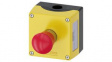 3SU1851-0NB00-2AA2  Emergency Stop Switch Assembly, 2NC, Red / Yellow, 10 A, 500 V, Screw Terminal