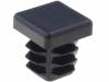 FIX-ST-15X15BK, Заглушка; Мат-л: ПВД; H:15,5мм; L:15мм; Выс:0,8?2мм; для профилей, FIX&FASTEN