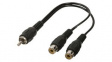 CAGB24010BK02 Subwoofer Cable RCA Plug - 2x RCA Socket 200mm