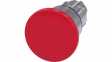 3SU1050-1BA20-0AA0 SIRIUS ACT Mushroom Push-Button front element Metal, glossy, red