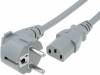 SN311-3/10/3GY, Кабель; угловая вилка CEE 7/7 (E/F), IEC C13 "мама"; 3м; серый, LIAN DUNG