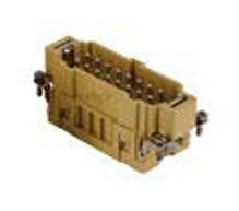 JCSEM 16, JCSE - JSE, 16 poles + earth, male insert, with male contacts, tinned, ILME