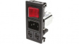 BZV03/A0620/06 Plug combi-module C14 Faston 6.3 x 0.8 mm 10 A/250 VAC black Snap-in L + N + PE