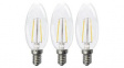 142722 LED Bulbs, 3 Pieces 2W 230V 2700K 220lm E14 98mm