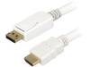 CV0065 Кабель; вилка DisplayPort, вилка HDMI; 3м; белый