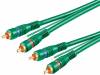 C-2RCA2RCA-R-GR030 Кабель; вилка RCA x2,управление, с обеих сторон; 3м; зеленый