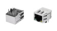 TMJ0011ABNL Industrial Connector, 10/100 Base-T, RJ45, Socket, Right Angle, Ports - 1, Conta