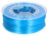 ABST-1.75-BLUE TRANSPARENT Филамент: ABS+; синий, прозрачный; 1кг; Темп.печати:230-240°C