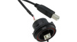 PX0844/B/0M50/B Cable assembly with 0.5 m USB B to USB B Poles 4