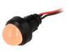 LO-D20-220DC Индикат.лампа: LED; выпуклый; 220ВDC; Отв: O13мм; IP40; пластмасса