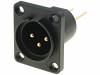CP30061, Гнездо; XLR; "папа"; PIN:3; прямой; герметичный; THT; позолота; 5А, Cliff