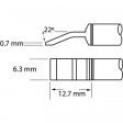 PTTC-704 Паяльный наконечник Ножевой, пара 6.3 mm