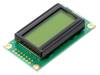 RC0802A-YHY-ESX, Дисплей: LCD; алфавитно-цифровой; STN Positive; 8x2; зеленый; LED, RAYSTAR OPTRONICS