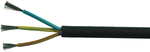 H05RR-F3G1,5 MM2 [100 м], Mains cable,&nbsp;&nbsp; 3 x1.5 mm2, Bare Copper Stranded Wire, Unshielded, Rubber, Black, Kabeltronik
