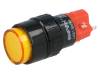 V16Y-11Z-O, Переключатель: кнопочный; 2; SPDT; 3A/250ВAC; 2A/24ВDC; оранжевый, Onpow