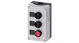 3SU1803-0AD00-2AB1  Control Station with 3 Pushbutton Switches, Black, White, 2NO + 1NC, Screw Termi