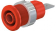 49.7046-22 Safety Socket 4mm Red 32A 1kV Nickel-Plated