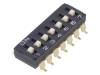 A6S7104H, Переключатель: DIP-SWITCH; Кол-во секций: 7; ON-OFF; 0,025A/24ВDC, Omron