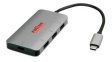 14.02.5038 USB Hub, USB 3.2, USB C Plug, Silver