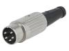 610-0510, Вилка; DIN; "папа"; PIN:5; Конфиг.выводов:240°; прямой; на провод, Deltron UK (DEM)