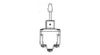 2TL82-3 Toggle Switch, DPDT, Latched, 20A, 28VDC