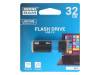 USL2-0320K0R11, Флешка; USB 2.0; 32ГБ; черный; Считывание:20МБ/с; Запись:5МБ/с, GOODRAM