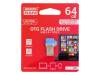ODD3-0640B0R11, Флешка; USB 3.0,USB 3.1; 64ГБ; синий; Считывание:35МБ/с, GOODRAM