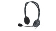 981-000593 Headset, H111, Stereo, On-Ear, 20kHz, Stereo Jack Plug 3.5 mm, Black