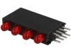 L-7104SB/4ID LED; в корпусе; Кол-во диод:4; 3мм; THT; красный; 12-30мкд; 40°
