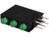 L-710A8SA/3GD LED; в корпусе; зеленый; 3мм; Кол-во диод: 3; 20мА; 40°; 2,2?2,5В