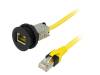 09454521543, Гнездо RJ45; 22мм; IP20; Цвет: черный; Серия: har-port; -25?70°C, Harting