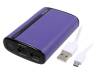 PA0127A Re-battery: powerbank; 7800mAh; 2.1A; Out: USB; Colour: violet; 5VDC