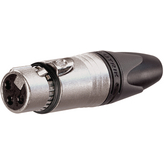 NC3FXX-EMC, Вилка; XLR; "мама"; PIN:3; прямой; экранированный; на провод; пайка, Neutrik