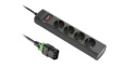 PZ42I-GR Outlet Strip 4x Type F (CEE 7/3) - IEC 60320 C14 Black 1.5m