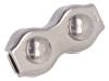 ZLR2-4-A4, Rope clamp duplex; acid resistant steel A4; for rope; Orope: 4mm, KRAFTBERG