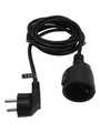 RND 465-00970, Mains Cable Type F (CEE 7/4) - Type F (CEE 7/3) 5m Black, RND Connect