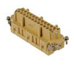 JCSEF 24, JCSE - JSE, 24 poles +earth, female insert, with female contacts, tinned, ILME